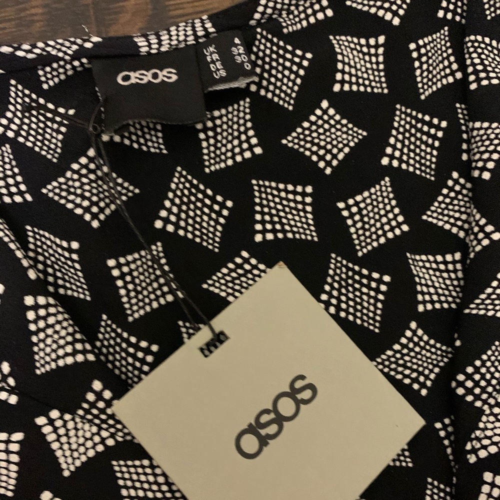 ASOS black patterned jumpsuit - Picture 2 of 3